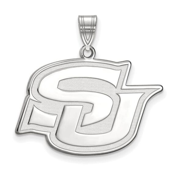 14k White Gold Southern U. Large Pendant